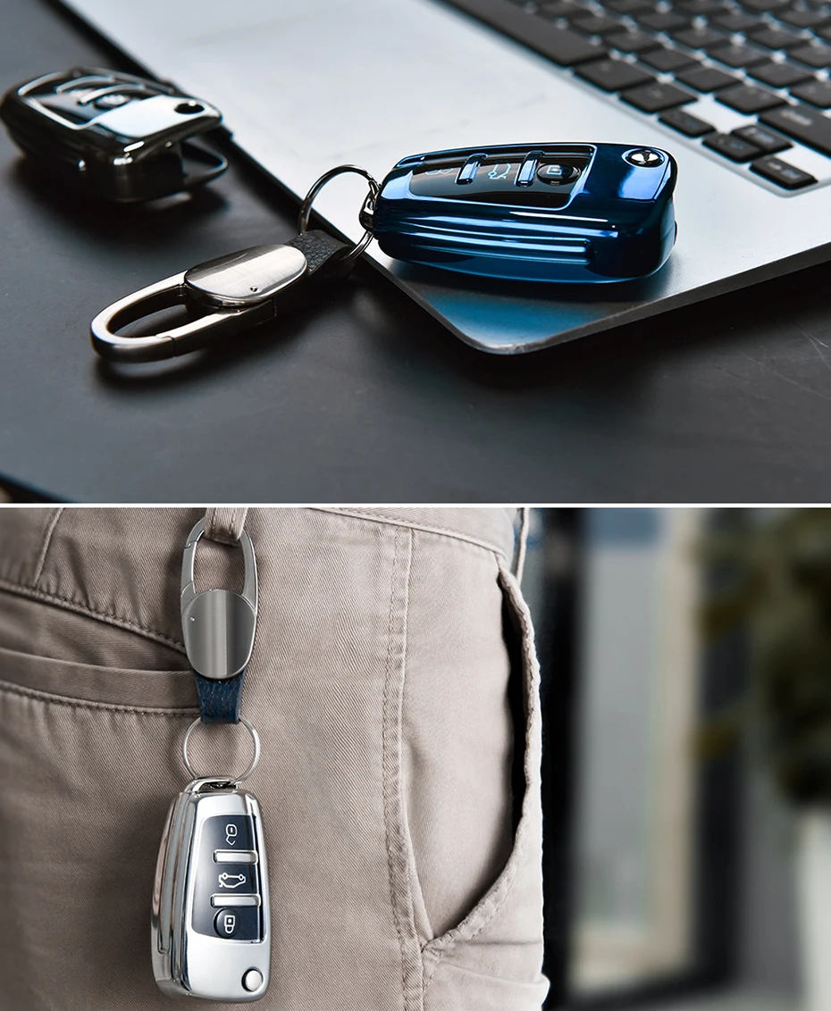 Electroplated Soft TPU Car Key Cover Case Shell For Audi Series