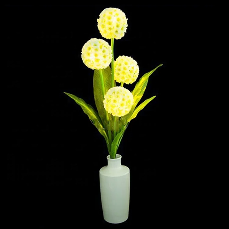Artificial Pre-lit Lights Small white porcelain flower potted indoor bonsai