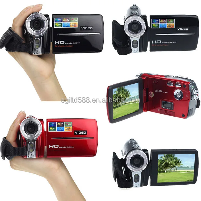 

3 Inch TFT LCD 720P HD 20MP Digital Video Camcorder HD-A80 16x Digital Zoom DV Camera up to 32G SD CARD, Black,red