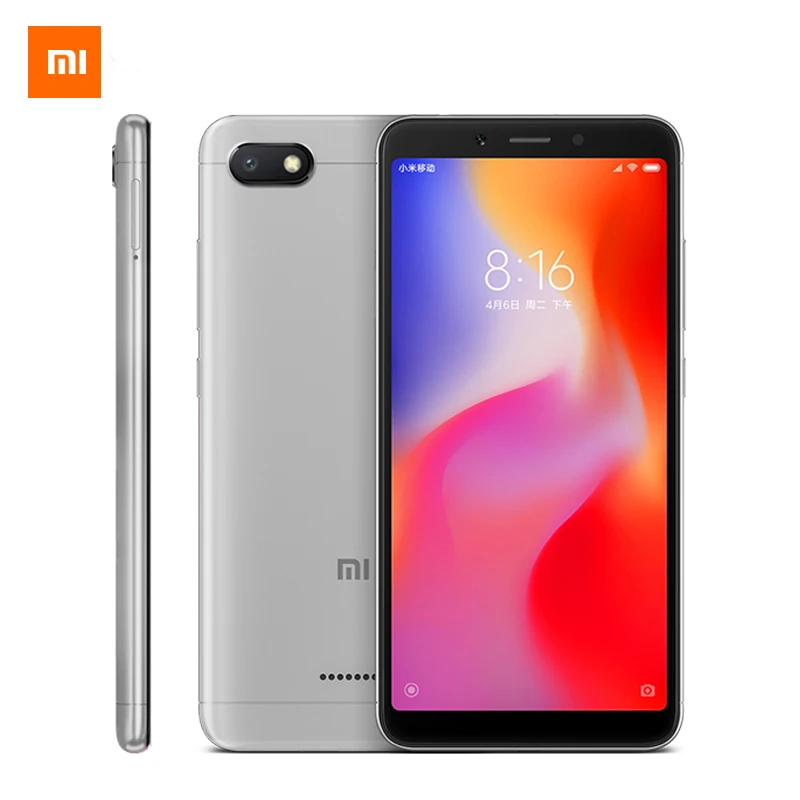Unlocked xiaomi redmi wholesale Redmi 6A 2GB RAM 16GB ROM 5.45 inch MIUI 9.0 Quad Core Global Version mobile phone 4g cellular