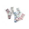 Newest Autumn Stripes Eyes Cute Teen Print Cotton Girl`s Nice Tube Cotton Socks