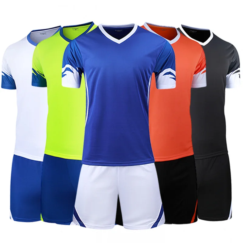 

Factory Directed Sale Popular Design Blank Soccer Jersey Set With Sublimation Printing Customize Logo, Muti color