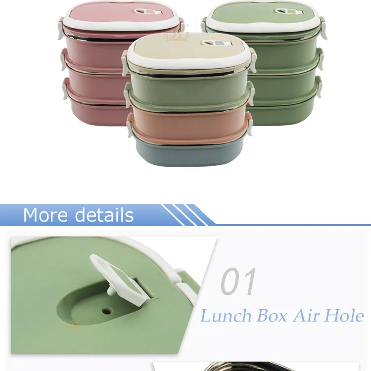 China Supplier Multilayer Key Lock Food Storage 3 Layer Lunch Box