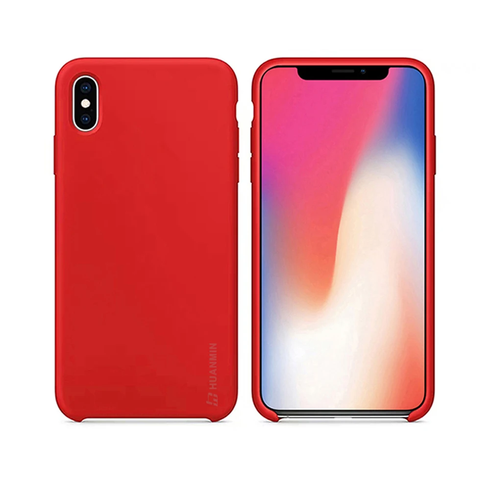 Silky Smooth Liquid Silicone Phone Case With Soft Microfiber Cushion For iPhone X/XS