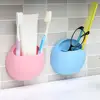 Toothbrush Holder Cute Eggs Design Toothbrush Sucker Holder Wall Suction Hooks Cup Organizer Toothbrush Rack Bathroom StorageSet