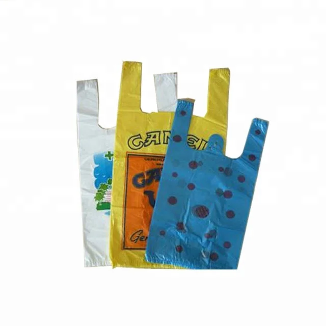 
HDPE LDPE Biodegradable Carry Polythene Garbage T-Shirt Shopping Plastic Bag Making Machine Price 