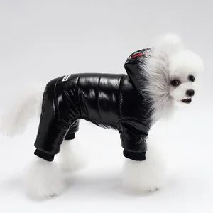 Image of 2018 new cute design super warm waterproof four legs dog jumpsuit coat clothes winter