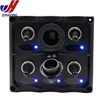 Marine Electric 5 Gang Led Toggle Switch With DC 12V Power Socket Panel