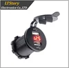 Dual USB Charger with Red Voltammeter