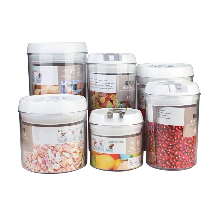 

High Quality and Cheap Plastic Airtight Food Storage Container Box 6pcs set, Transparent