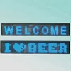 CE RoHS usb 16X128pixel p7.62mm blue indoor window text electronic led scrolling sign/led moving sign