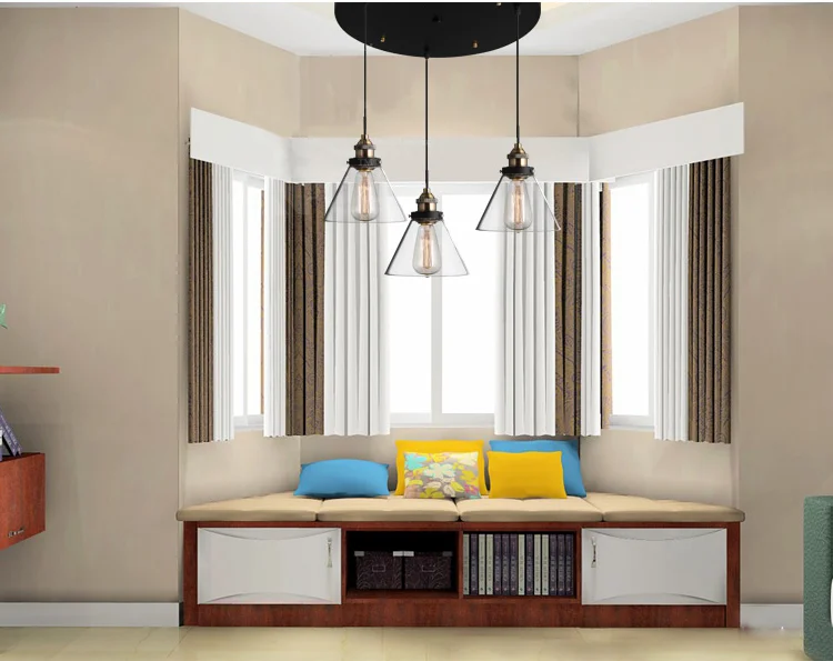 Iluminación Colgante De Cristal Industrial Vintage Antigua Para