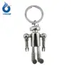 Neoteric 3D metal mini assembled android robot shaped keychain