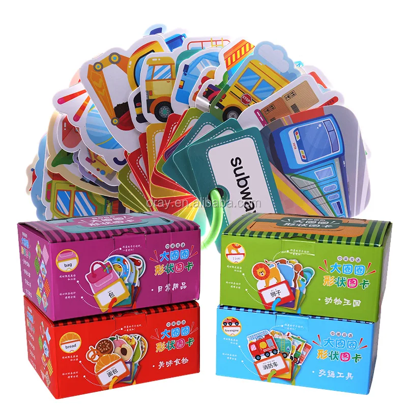 Wholesale Child Cognitive Flash Cards Baby Early Learning Enlightenment Card
