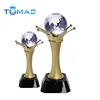 New design metal and crystal custom globe trophies