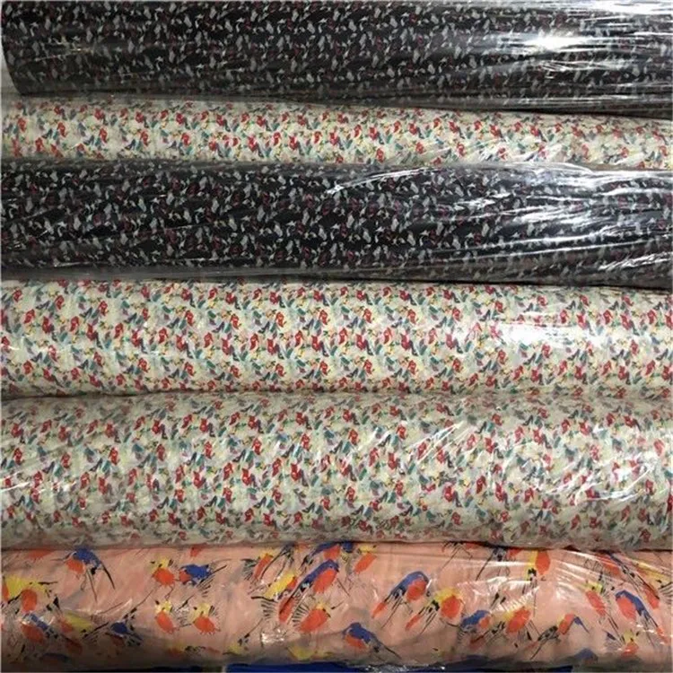 
China new design 100% polyester peach skin printed microfiber fabric stock lot in rolls 