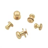 Wholesale decorative solid brass metal installing head screw back button studs for leather bag