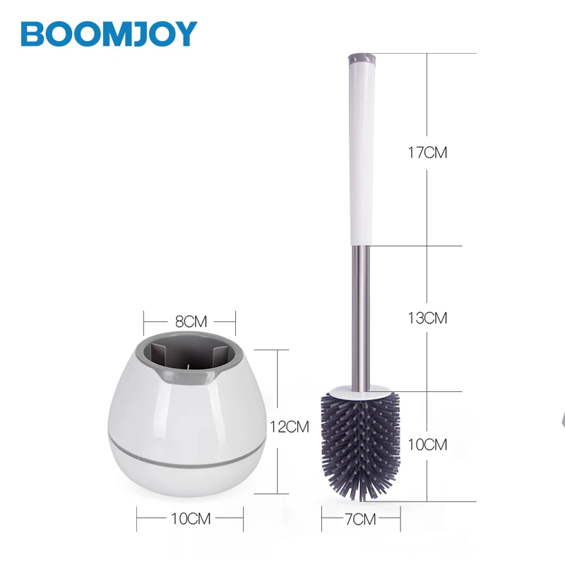

BOOMJOY High Effective Bathroom Cleaning Brush New Product Toliet Rubber Brush, Blue+white