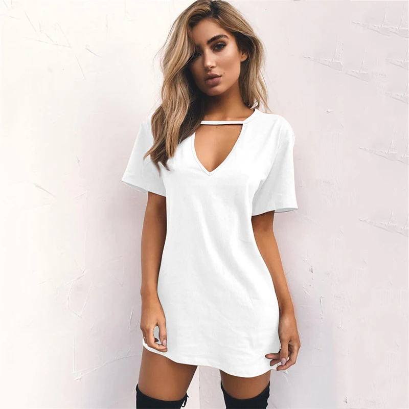 

2019 Europe America Fashion Style Short Sleeved V Neck Wholesale Custom Logo Blank Women Tshirts, Customized color