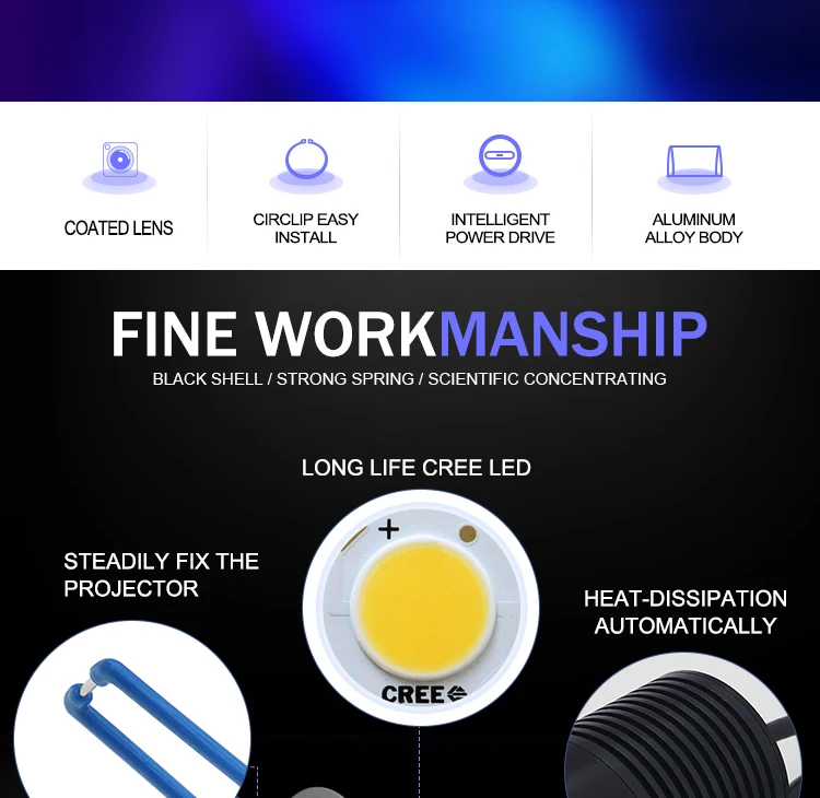  indoor recessed 10w lights store logo gobo projector for sale