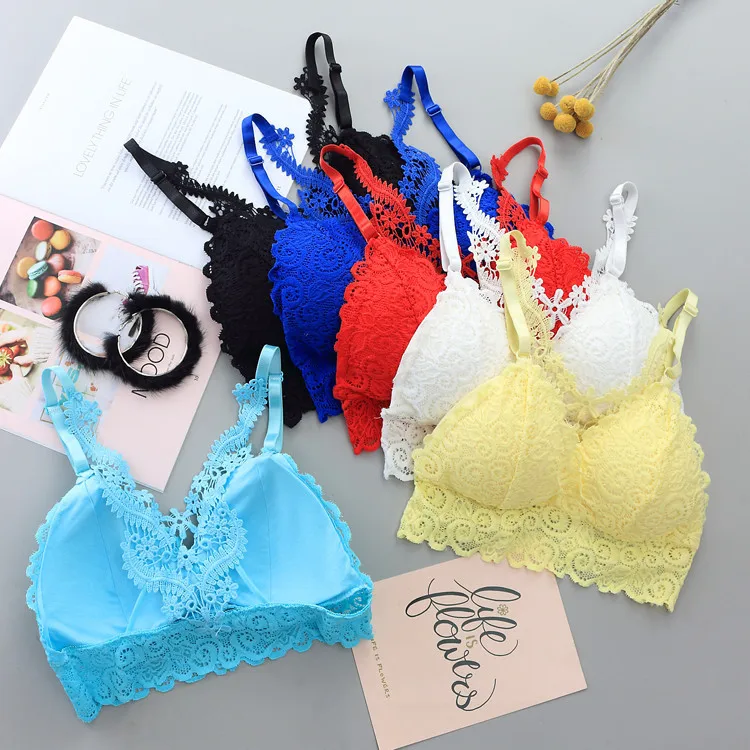 Women Sexy Lace Lingerie padded Bra Tops