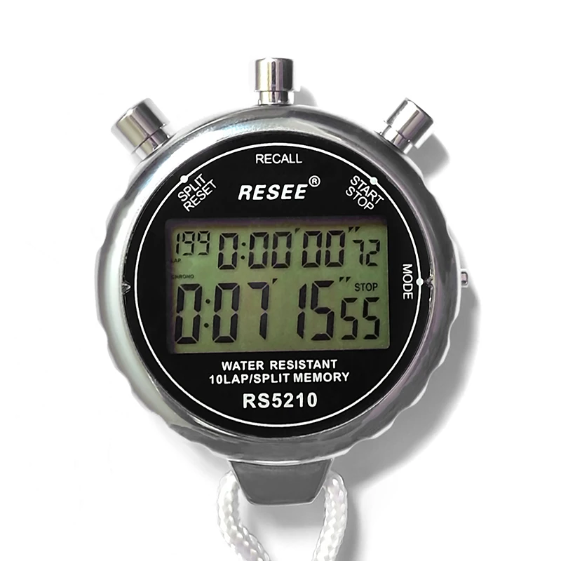 High quality top quality metal digital electronic sports stopwatch fashion professional running stop watch