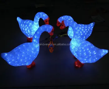 Led Decoration Christmas Lights Acrylic Goose For Garden Buy Led