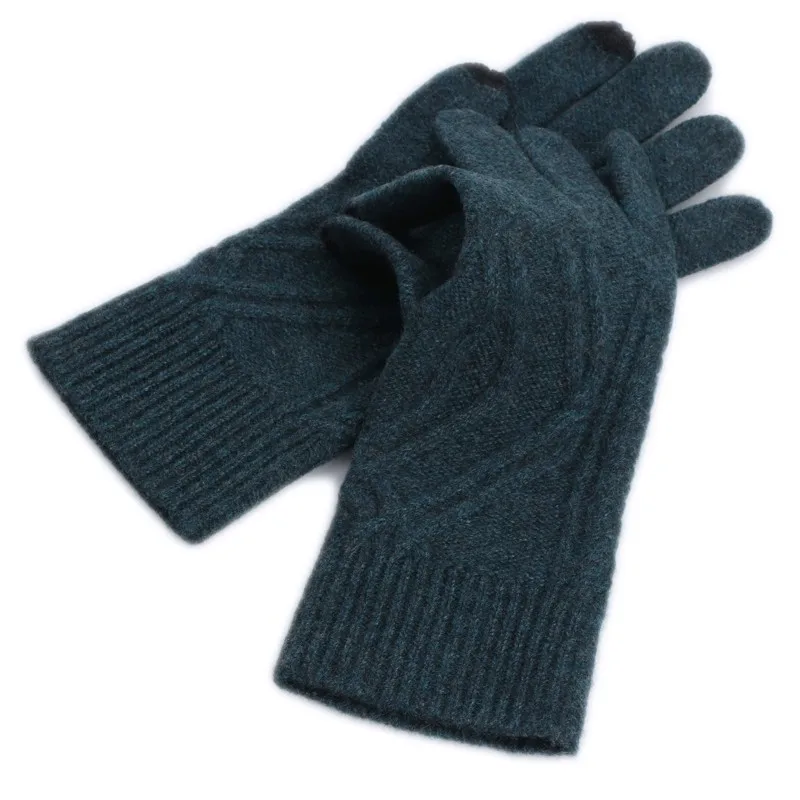 imf cashmere green winter knitting warm glove - buy warm