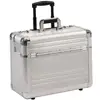 Xl Pilot Case Pilot Trolley - Alutrolley - Aluminium Silver Textile Lining Aluminium Case