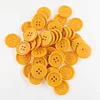 Wholesale Deep Yellow Round Resin Buttons 25mm Sewing Flatback Resin Buttons For DIY Craft