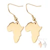 Stainless Steel Globe Earth Drop Earring World Africa Map Dangle Earring