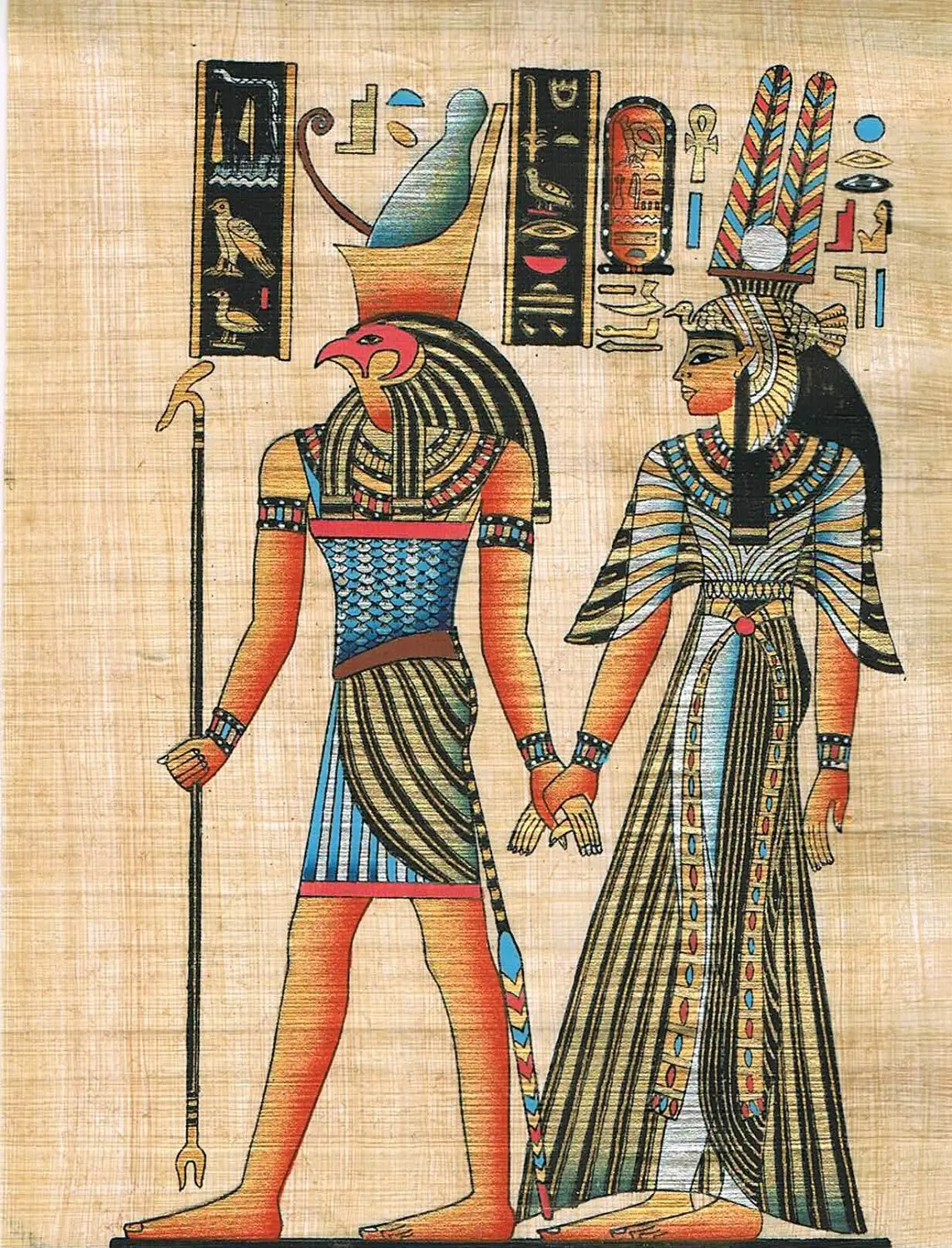 Боги Египта на папирусе