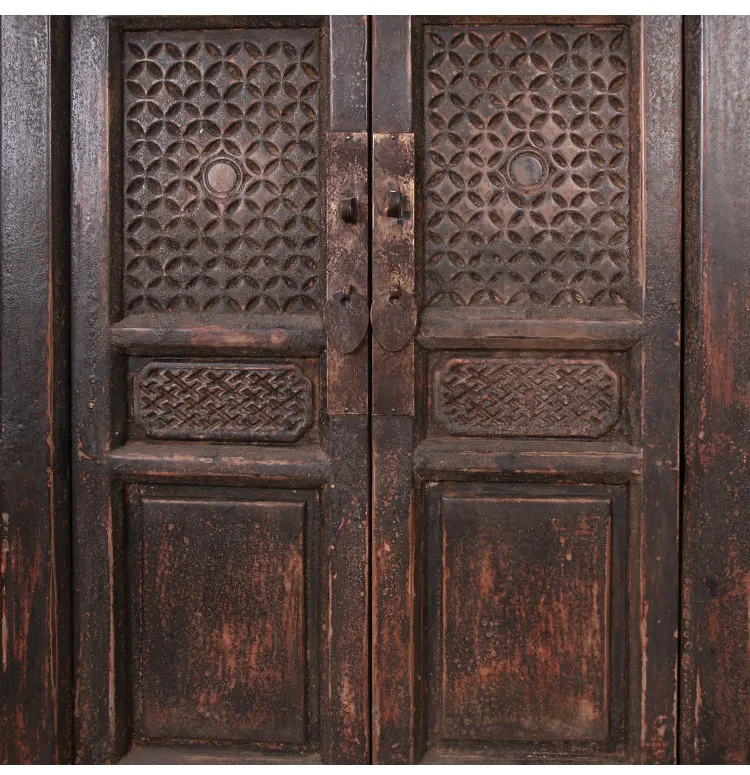 Chinese Antique Style Sideboard Distressed Finish Solid Recycle