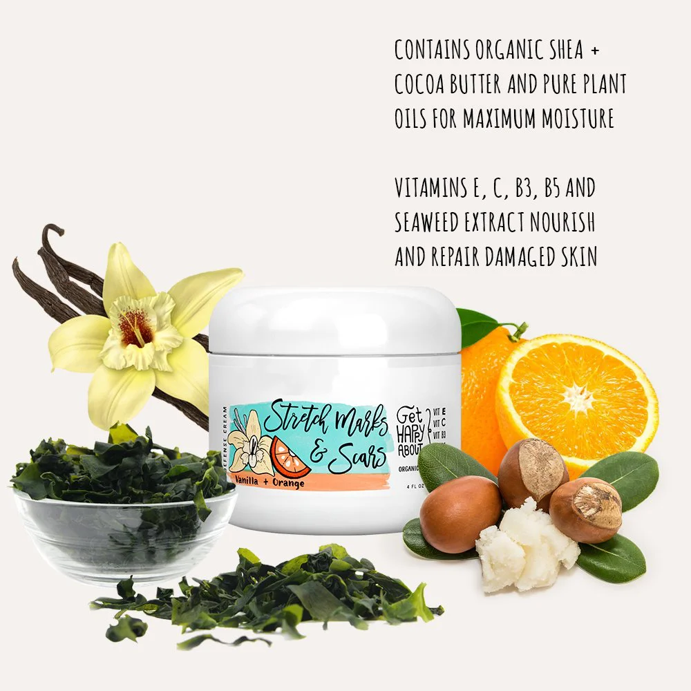Private label body butter stretch mark removal belly cream