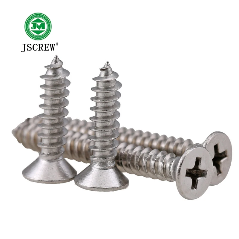 
Manufacturer wholesale screw China factory stainless steel flat head self tapping screw for chair 