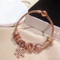 

Fashion rose gold women charm bracelet luxury jewelry beaded bracelet handmade