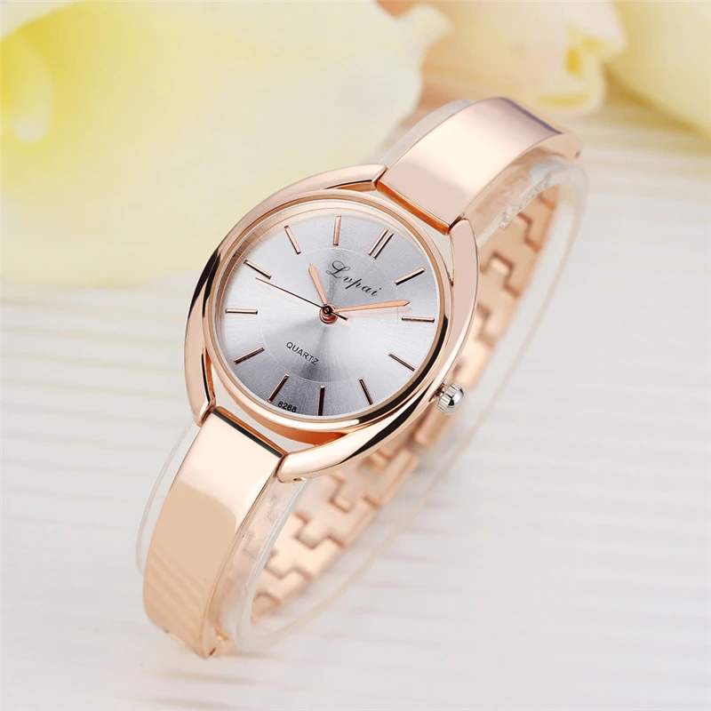 

High Quality Women's Fashion Simple Wrist Watch Alloy Metal Bracelet Luxury lvpai Brand Minimalist Ladies Watch