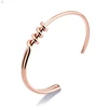 Custom Colour Punk Convolve 316L Stainless Steel Women Open Bangle Bracelet