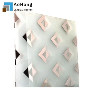 Decorative Art Deep Acid Etched Glass For Window And Door Kitchen