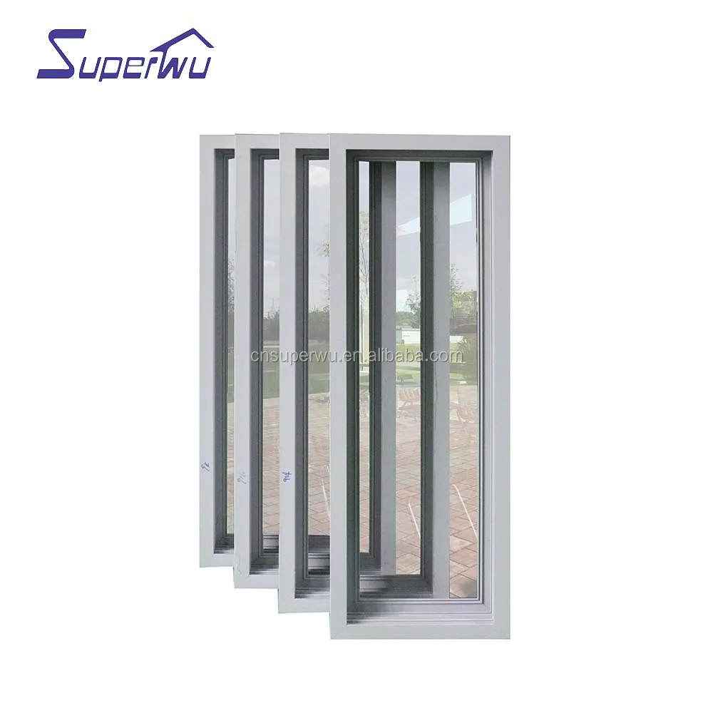 China supplier fixed panel glass aluminum window with 3.4 U value