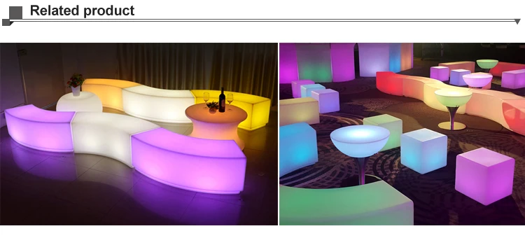 Led light up garden patio illuminated outdoor lounge glow furniture