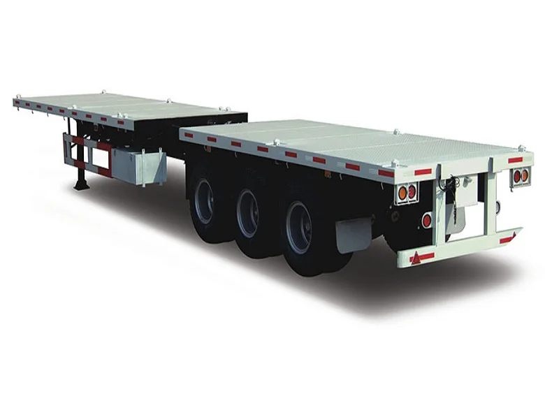 3 Axle 40ft Flatbed Container Semi Trailer Flatbed Semi Trailer For Transportation