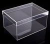 Weitu showcase clear acrylic shoe box customized cheap wholesale display high quality acrylic clear shoe box