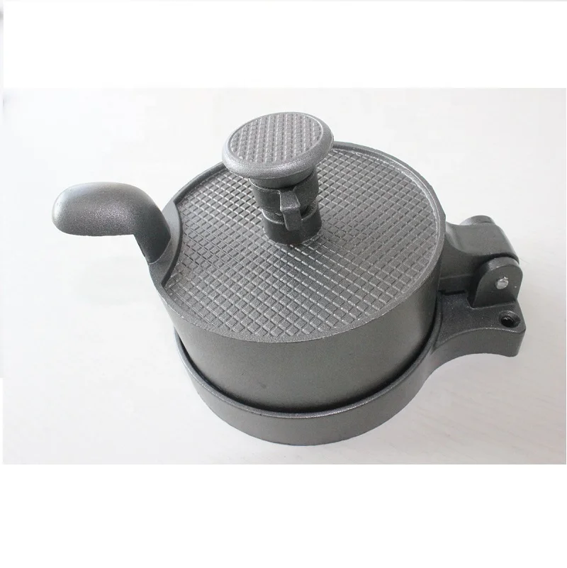 

high quality Adjustable aluminum single Hamburger patty maker burger press, Gray
