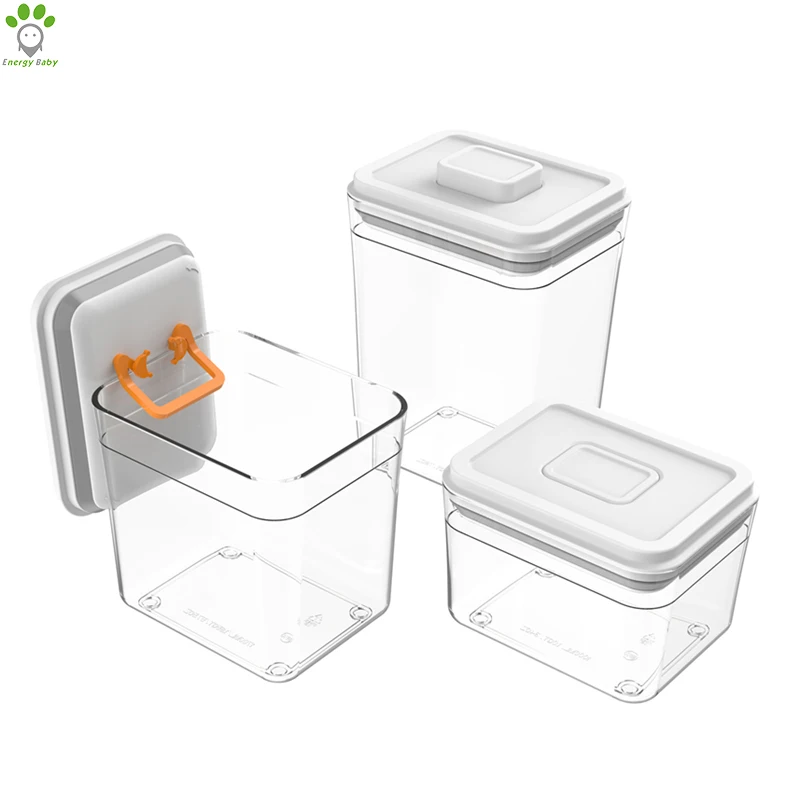 
1700ml Airtight Plastic Kids Square Snack Food Container Infant Baby Milk Powder Storage Container 