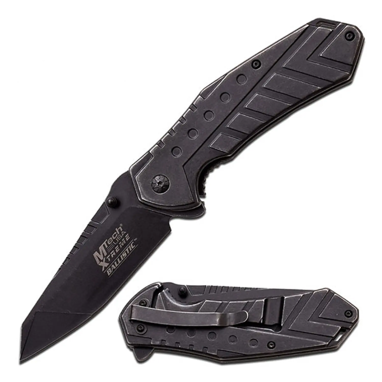 MTECH USA MTech Black Blade Xtreme Ballistic Spring Assisted Folder Knife