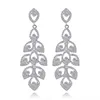 Wholesale bridal wedding earring jewelry fashion silver dangle drop earrings for women