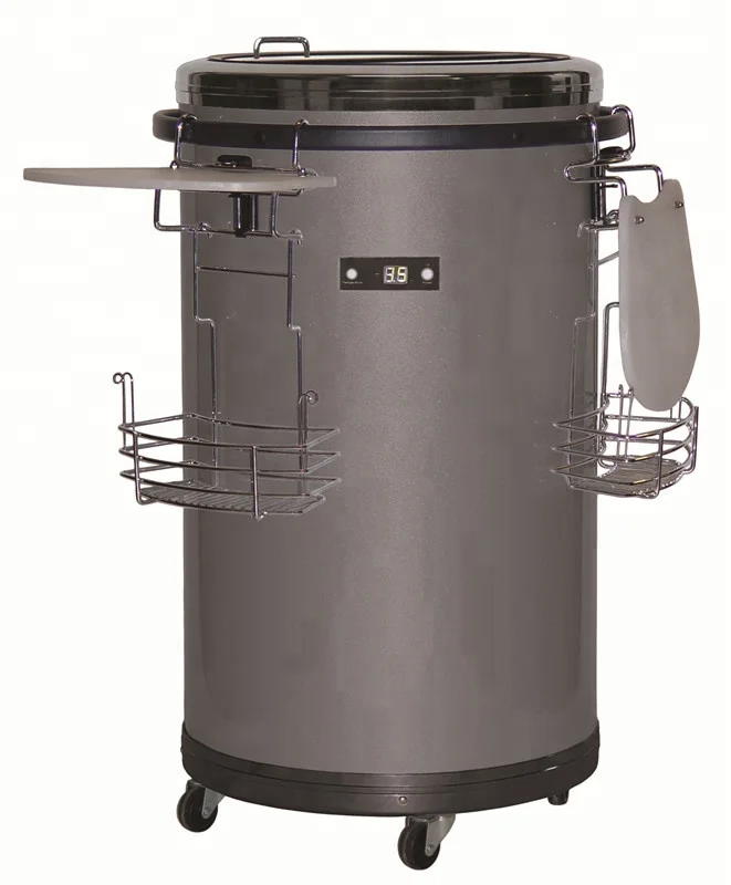 Hicon Commercial Round Barrel Electric Beverage Party Cooler Outdoor