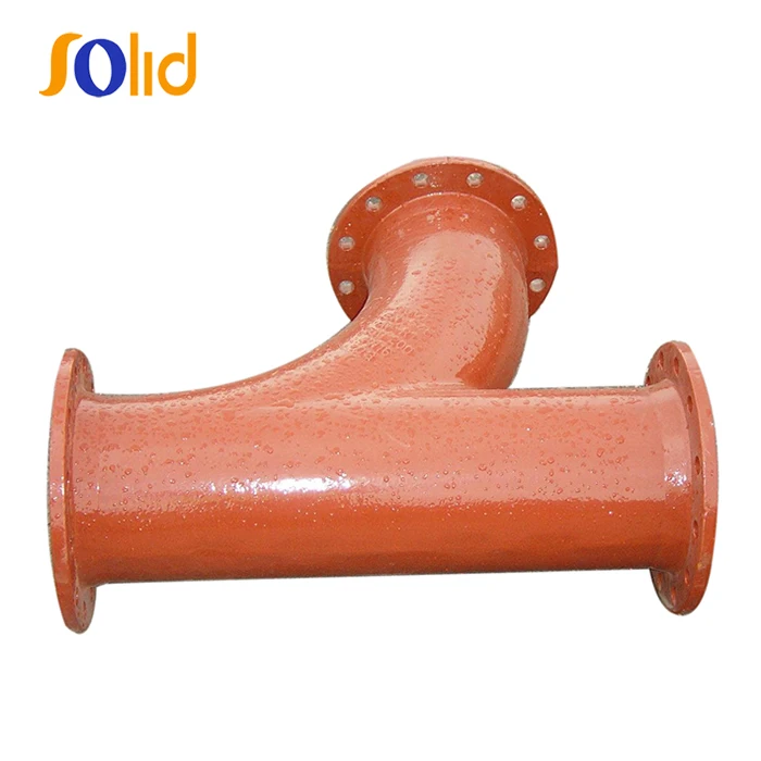 DI Ductile Iron All Flanged Radial Y Tee Pipe Fittings