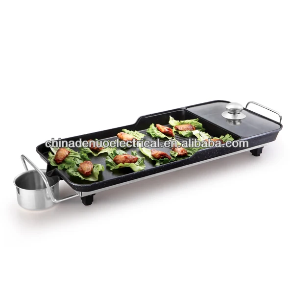 
Aluminium non stick electric bbq hot pot grill 
